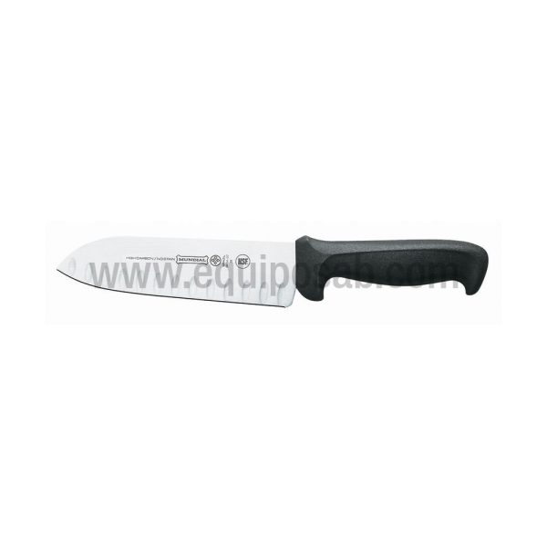 CUCHILLO SANTOKU 7" NEGRO. MUNDIAL