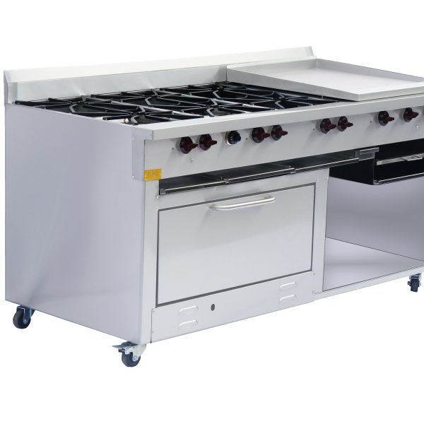 COCINA 6 FUEGOS, PLANCHA Y HORNO TA