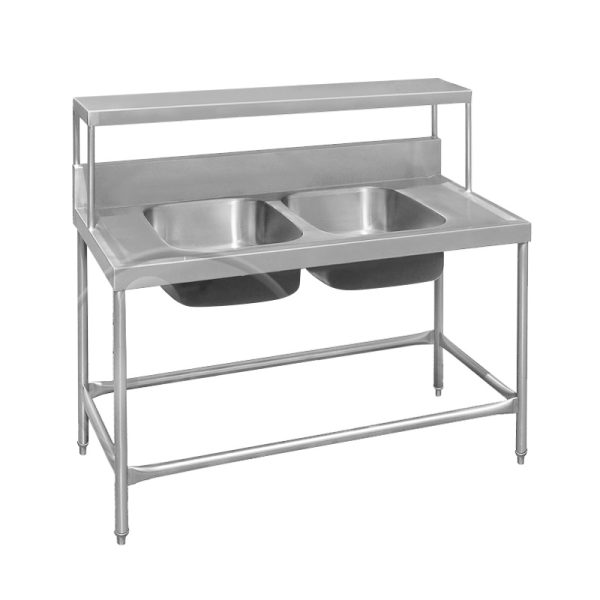 FREGADERO 2 TANQUES 1 ESTANTE AÉREO 1,60 m