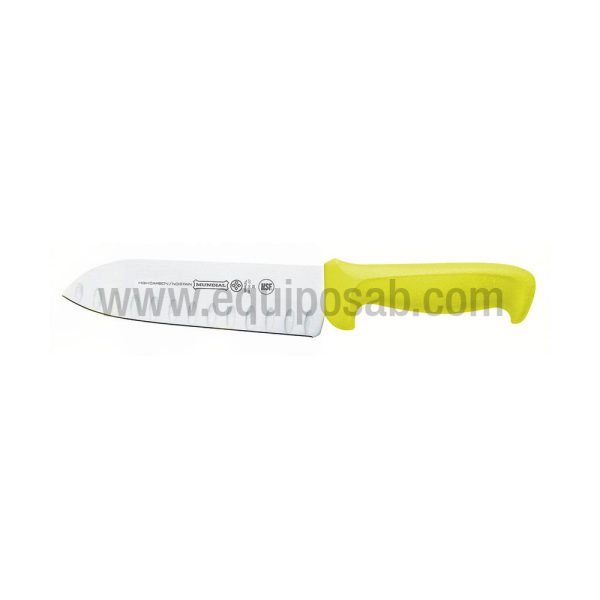 CUCHILLO SANTOKU 7" AMARILLO. MUNDIAL